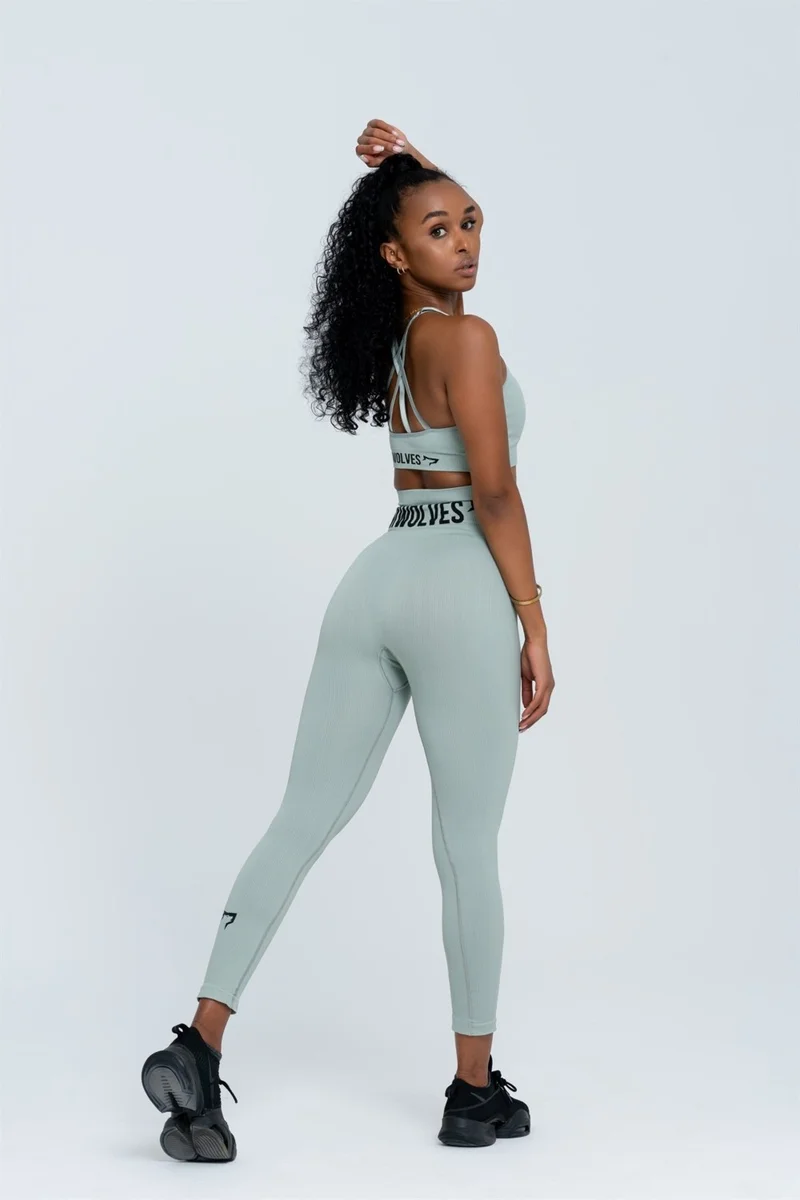 جيموولف Seamless Sports Tights | Seamles Leggings | Thin Twill |