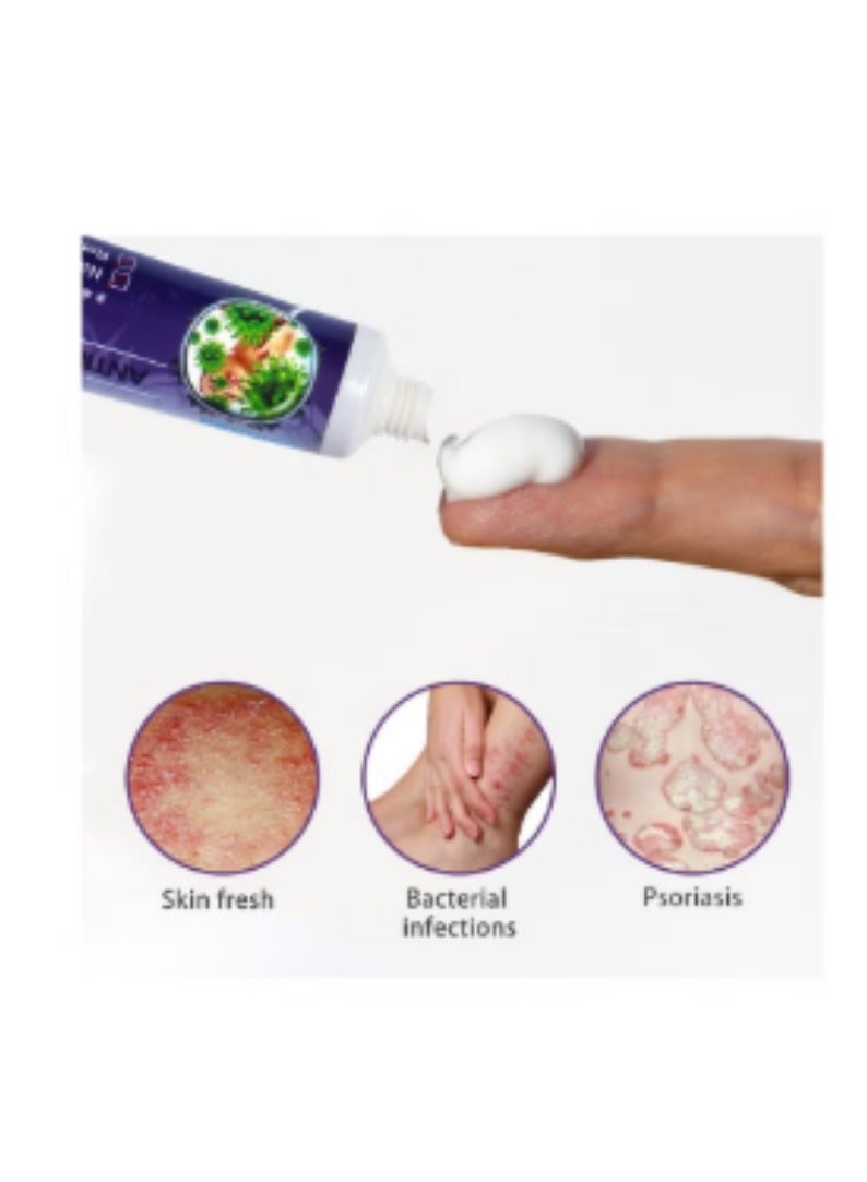 Sumifun عبوة من 2 كريم مضاد للبكتيريا - للاستخدام الموضعي على الجلد لعلاج التهاب الجلد، قشرة الرأس، قدم الرياضي، حكة الفخذ، الصدفية، الشرى، الإكزيما - فعال ضد العدوى الفطرية والبكتيرية - مرطب - Image 3