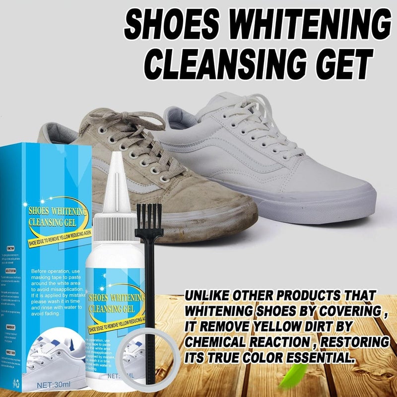 comfrt Shoes Whitening Cleansing Gel, Nowinstdof Shoe Whitening, Nowinstdof Shoe Whitening Cleansing Gel, Shoe Stain Remover, Yellow Stain Remover for White Shoes (3 Pcs) - Image 3