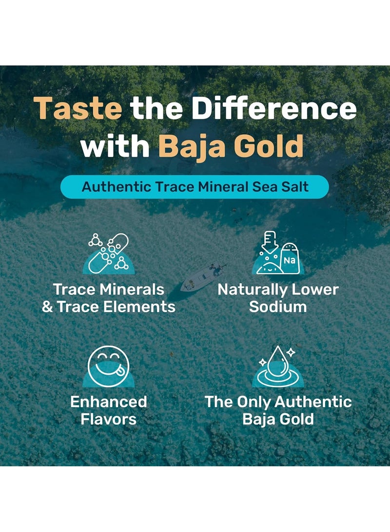Baja Gold Mineral Sea Salt 1 lb – Natural Grain Sea Salt for Cooking & Baking – Premium Baja Salt – Resealable Bag – 300+ Servings - Image 4