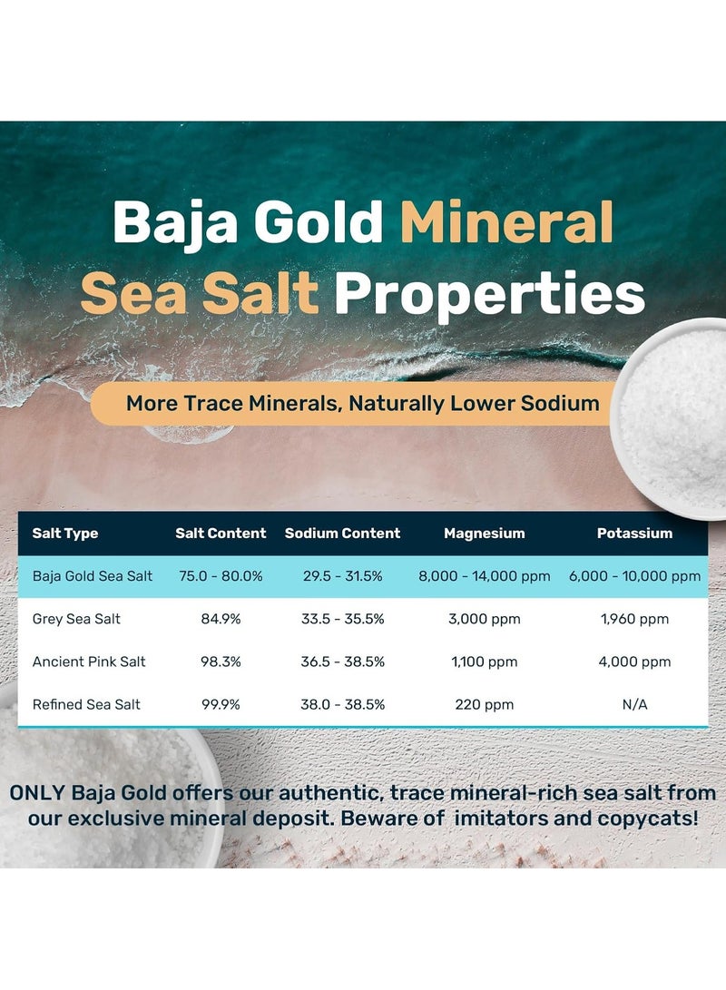 Baja Gold Mineral Sea Salt 1 lb – Natural Grain Sea Salt for Cooking & Baking – Premium Baja Salt – Resealable Bag – 300+ Servings - Image 5
