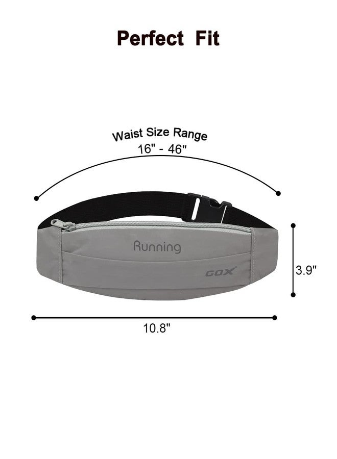 Gox Fanny Pack For Men Running Pouch Belt,Phone Holder Waist Pack Sport Hiking Walking Traveling (silver) - Image 3