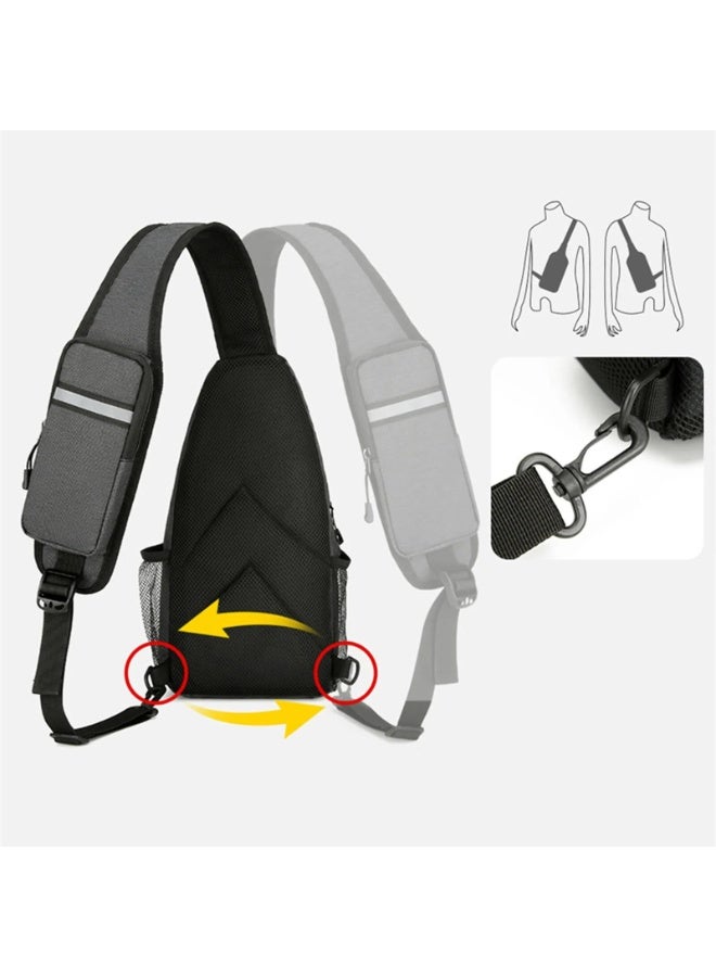 Bukela Dark Gray Outdoor Sports Chest Bag – Crossbody Chest Pack, Lightweight, for Running Hiking - Image 2