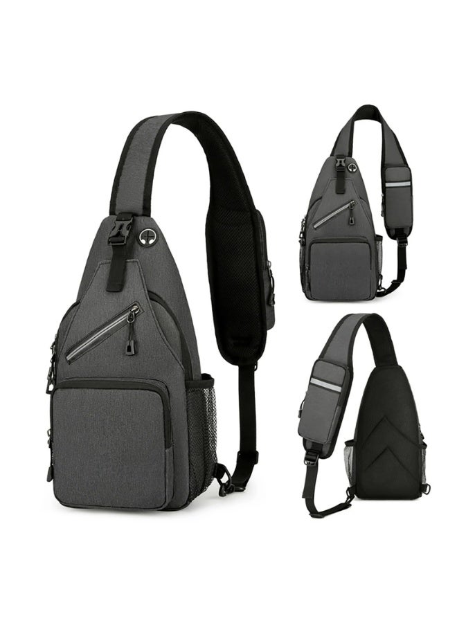 Bukela Dark Gray Outdoor Sports Chest Bag – Crossbody Chest Pack, Lightweight, for Running Hiking - Image 5