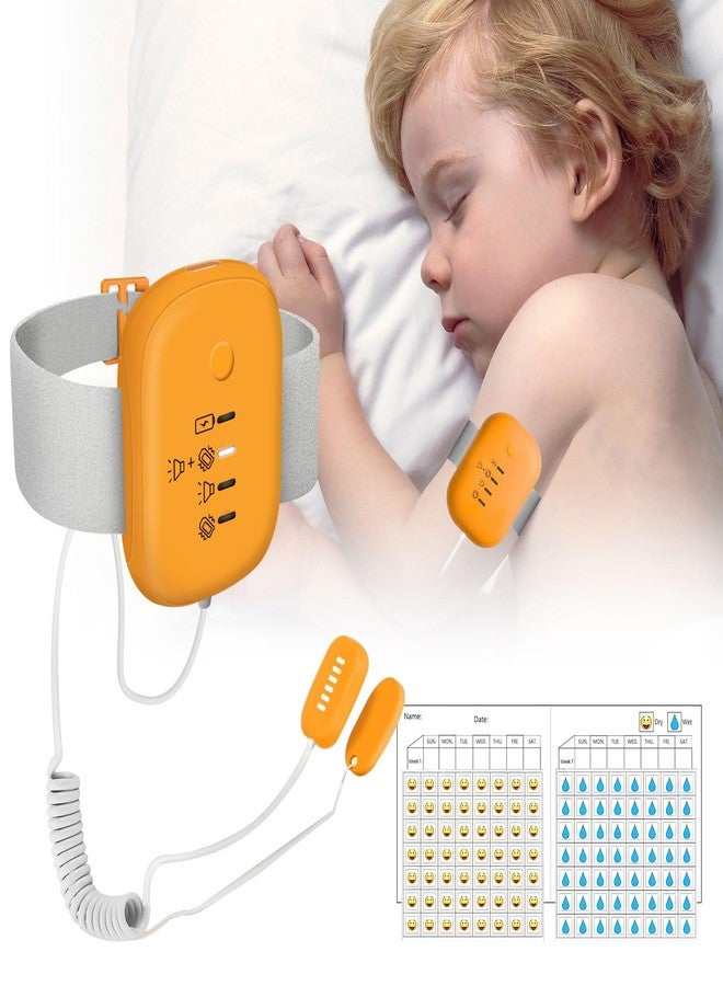 Yoiilifee Bed Wetting Alarm for Boys and Girls - USB Rechargeable with Loud Sound & Vibration, 3 Reminder Modes, High Sensitivity Sensors, Long Standby Time Over 120 Hours (Orange) - Image 1