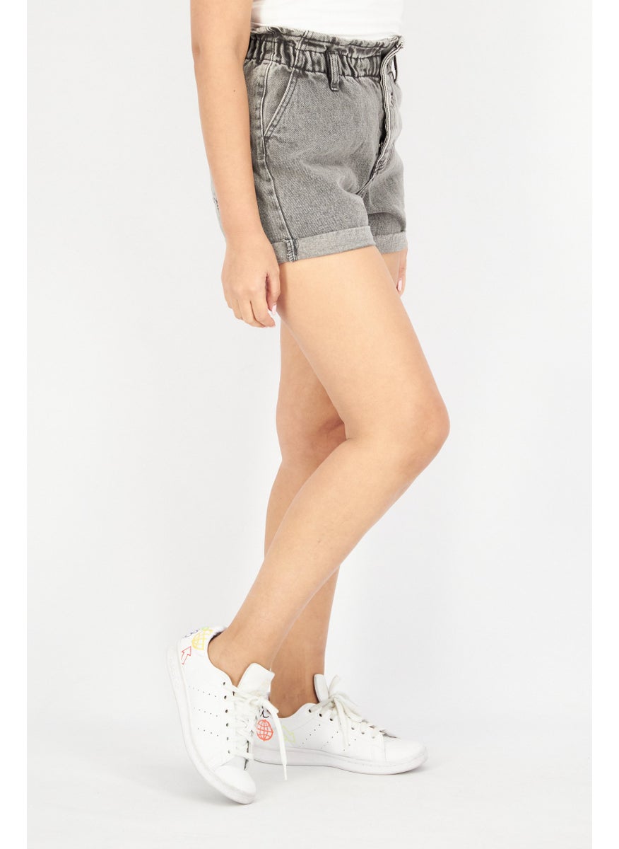 Women Washed Denim Shorts, Grey - pzsku/ZD32D2029780E8D978680Z/45/_/1737642288/04d2302a-58ff-4a8e-8e0e-f3ba3153f512