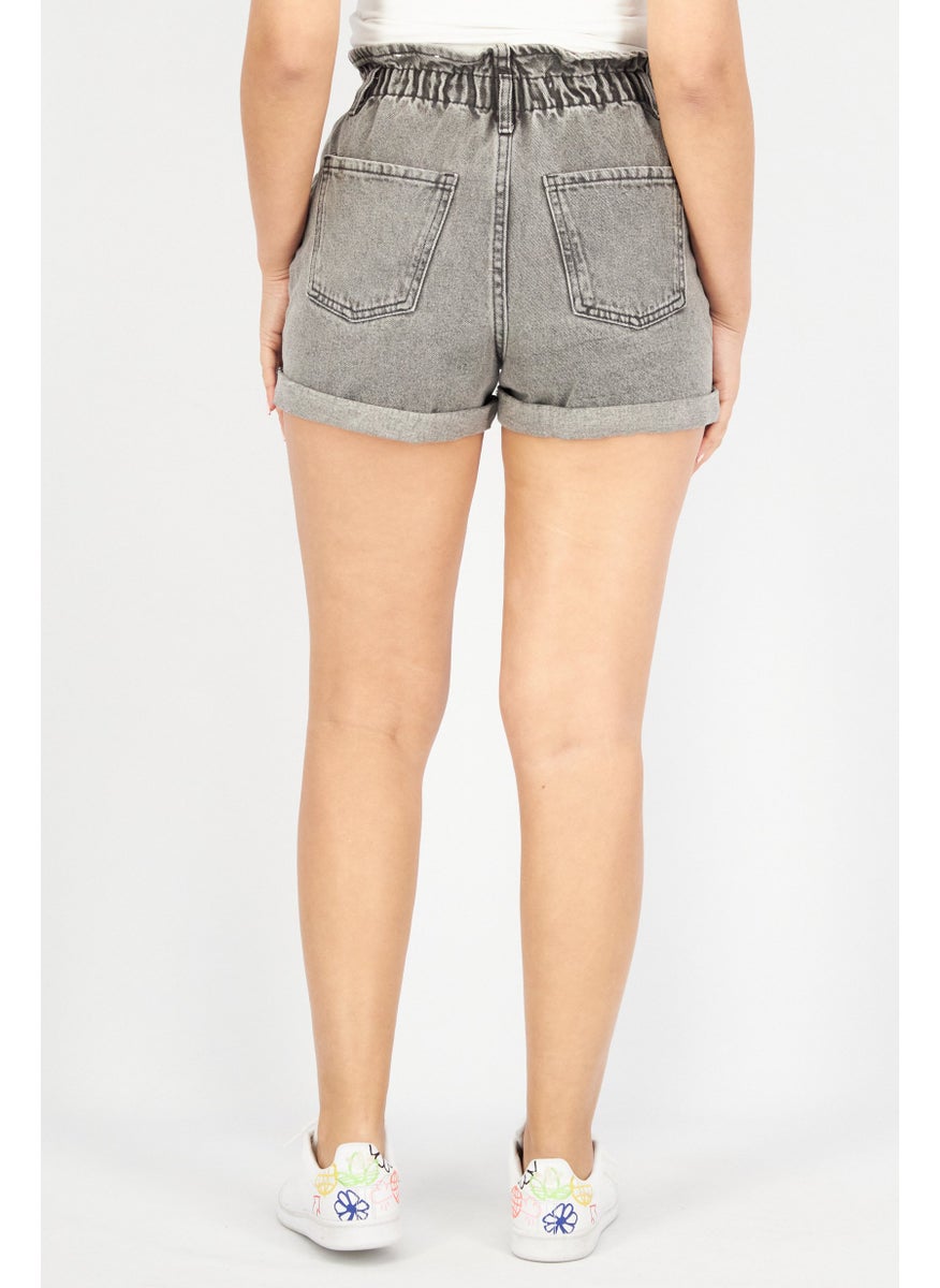 Women Washed Denim Shorts, Grey - pzsku/ZD32D2029780E8D978680Z/45/_/1737642289/235444f5-5f58-481f-b9e7-c53b87b3532d