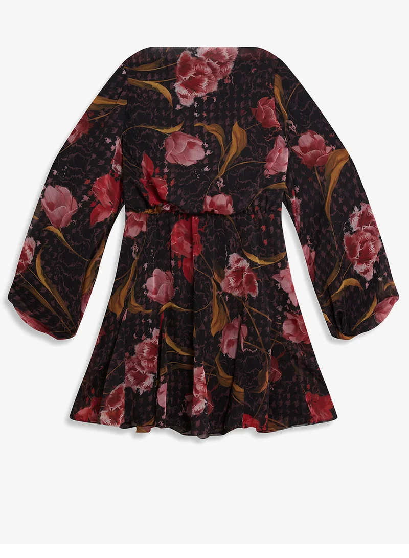 Ted Baker Long Sleeve Printed Mini Dress