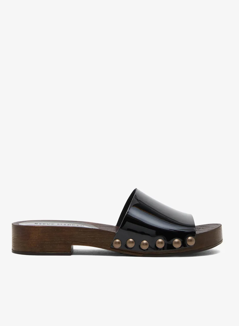 ستيف مادن Steve madden cento women's black patent flat sandals