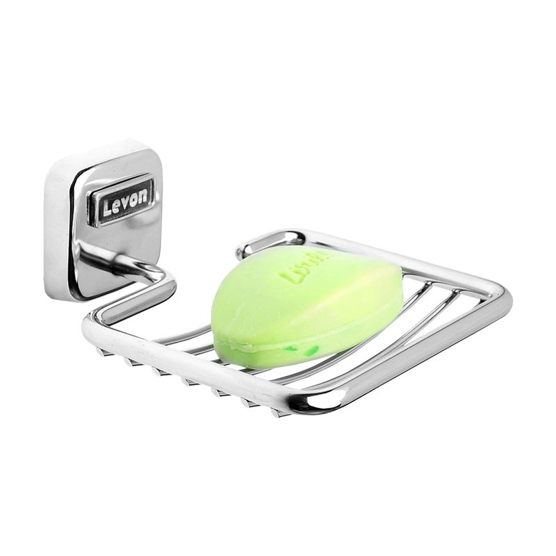 Levon Stainless Steel Cubic Soap Dish for Bathroom