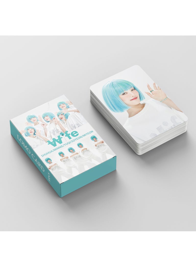 55PCS GIDLE Yeh Shuhua MINNIE YUQI Jeon Soyeon 2024 New Album LOMO Star Card