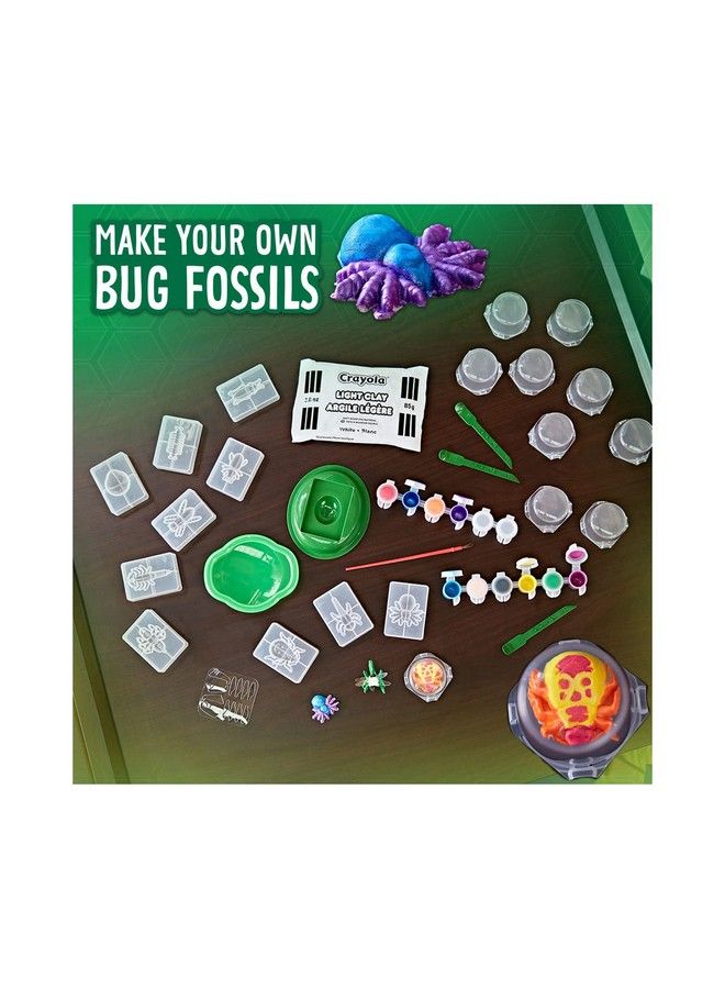 Crayola Metallic Clay Art Kit With Paints Fossil Molds Gift For Kids Ages 7 8 9 10 - Image 4