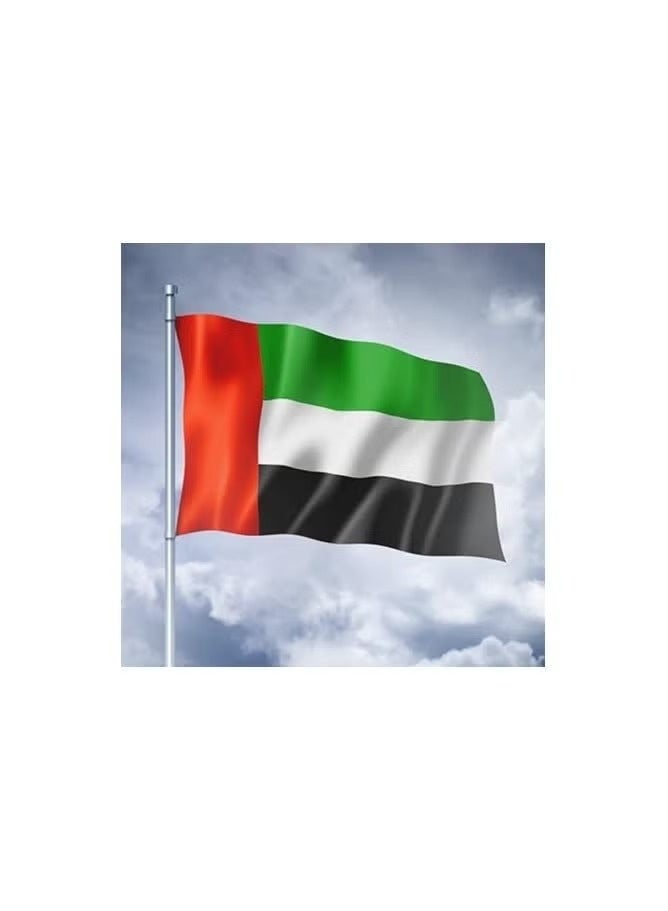 UAE National Flag 1x1.5 Meter Medium Size Plain Weave Fabric for National Day Indoor Outdoor Decoration - Image 2