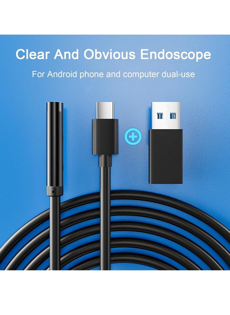 Generic - Endoscope Inspection Camera, 1920P HD Compatible Flexible Rigid Snake Camera with 8 LED Lights, Waterproof Inspection Camera, USB-C Endoscope for Android - Image 1