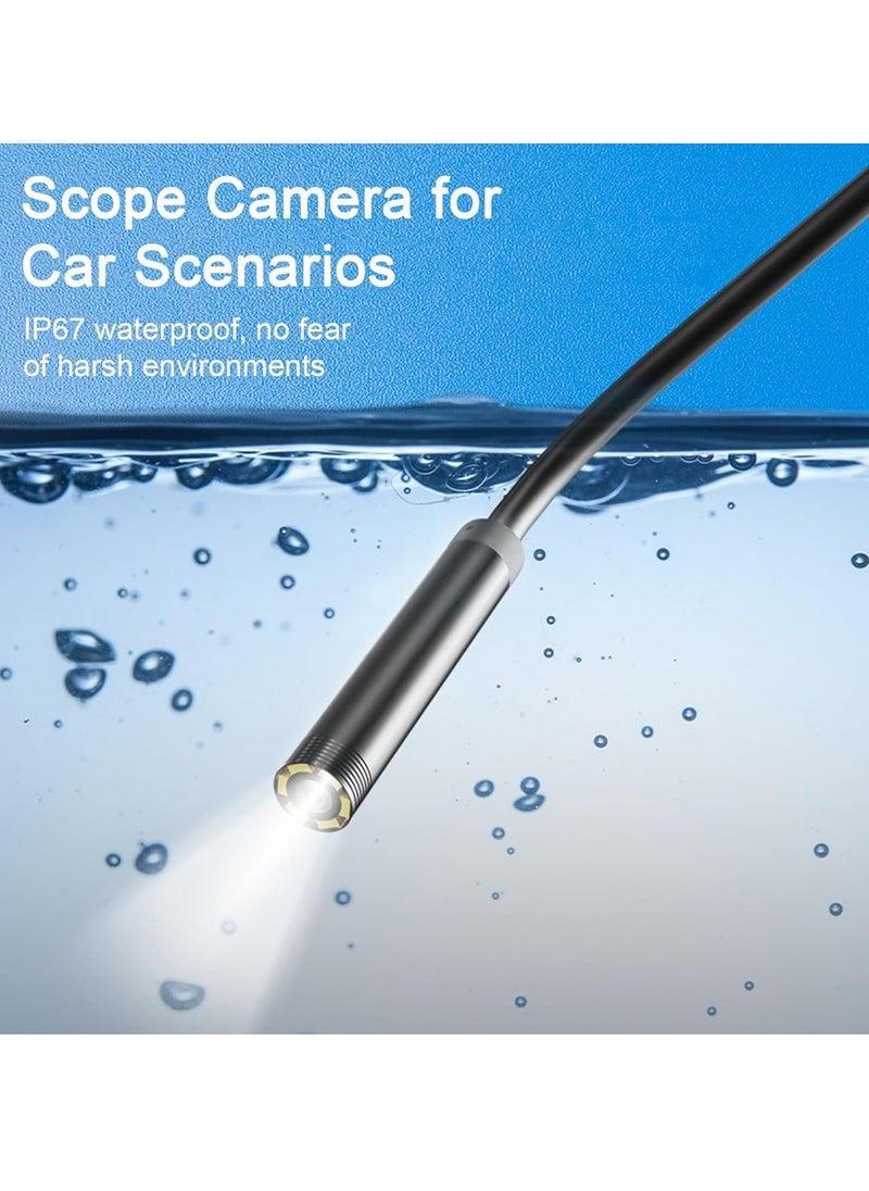 Generic - Endoscope Inspection Camera, 1920P HD Compatible Flexible Rigid Snake Camera with 8 LED Lights, Waterproof Inspection Camera, USB-C Endoscope for Android - Image 1