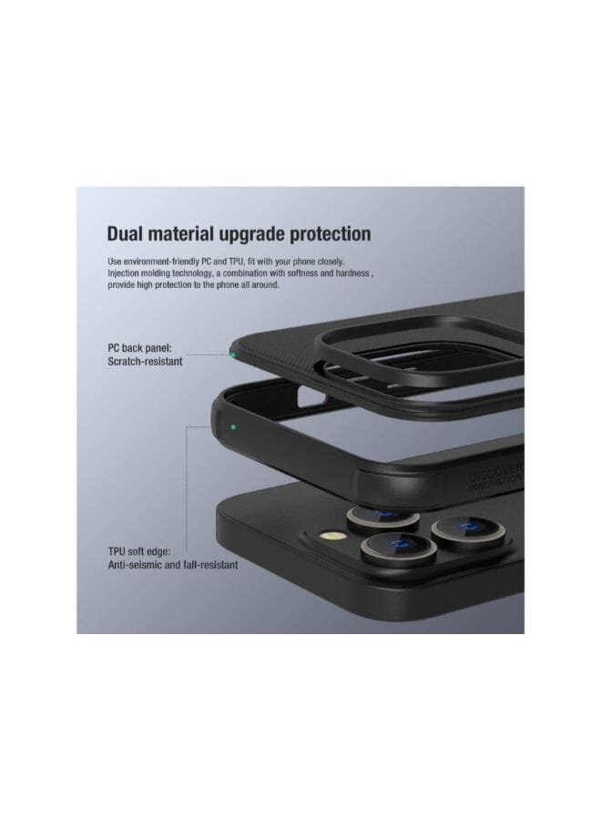 Nillkin Nillkin High Quality Super Frosted Shield Pro For Apple iPhone 14 Pro Max (Without Logo cutout) Black  - Image 4