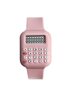 Generic Multifunctional Children's Watch Electronic Calculator Watch Primary School Student Watch Digital Electronic Watch (Pink)  - Image 2