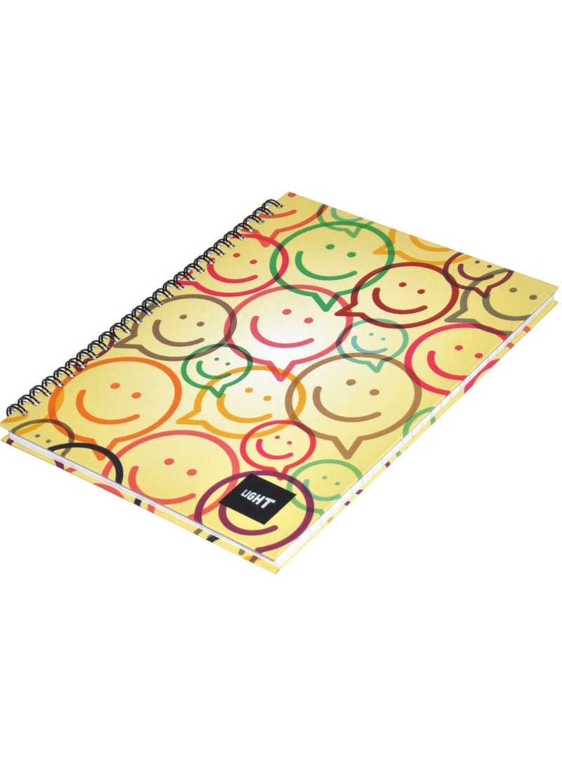 FIS LIGHT Pack of 5  Spiral Hard Cover Notebook, Single Line, 9X7 Inches (22.86 X 20.32 CM) 100 Sheets -LINBS971705 - Image 4