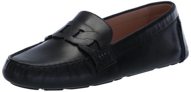 Cole Haan Women's Evelyn Chain Driver, Black Leather, 6-B US - Image 1