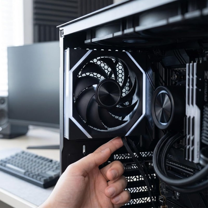 Zopsc ARGB PC Case Fans, 3PCS PWM Computer Fans with Infinite Mirror Effect Hydraulic, Bearing 800 to 2000RPM, for Computer Cooling Case - Image 5