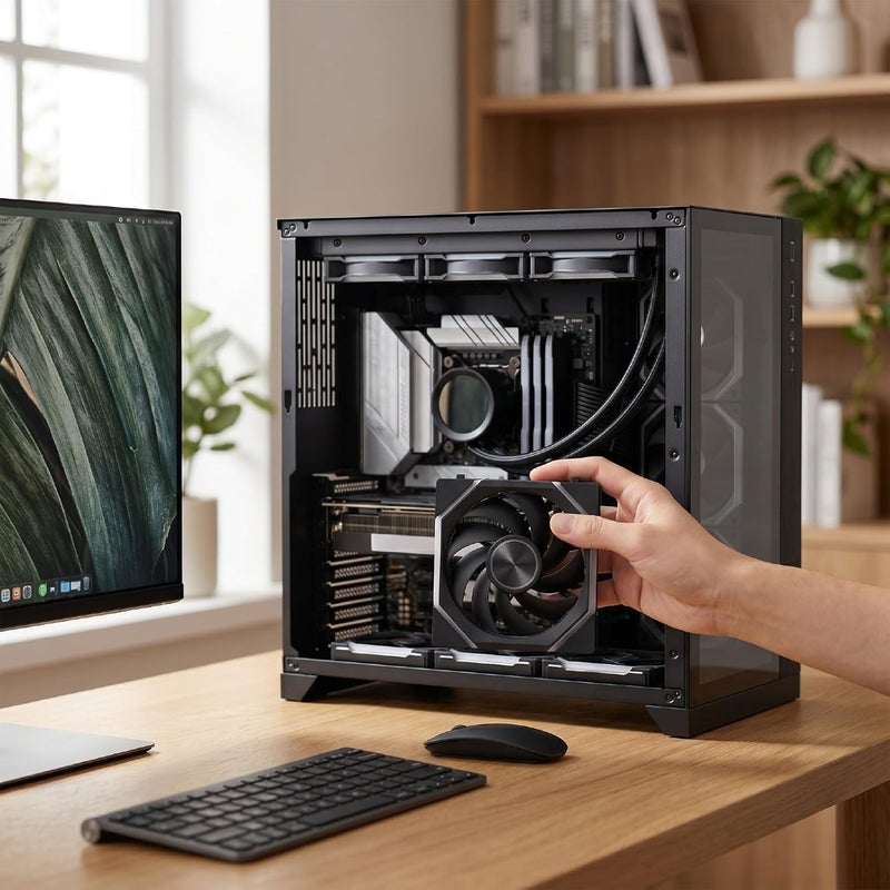 Zopsc ARGB PC Case Fans, 3PCS PWM Computer Fans with Infinite Mirror Effect Hydraulic, Bearing 800 to 2000RPM, for Computer Cooling Case - Image 3