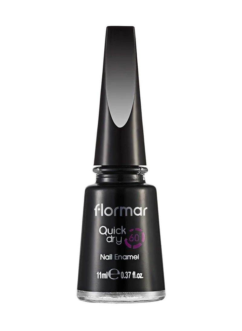 flormar Flormar Quick Dry nail enamel - QD10 Black Minimalism