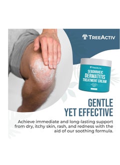 TreeActiv TreeActiv Seborrheic Dermatitis Cream, 8oz, Psoriasis Cream for Face and Body, Hydrating Seborrheic Dermatitis Treatment, Eczema Psoriasis Cream for Scalp, Dry Skin Lotion and Body Cream, 500+ Uses  - Image 5