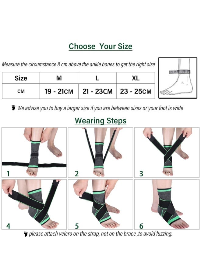 Adjustable Compression Ankle Brace - Elastic Support for Ligament Damage, Sprains & Achilles Tendon Relief - Practical Daily Use - Image 2