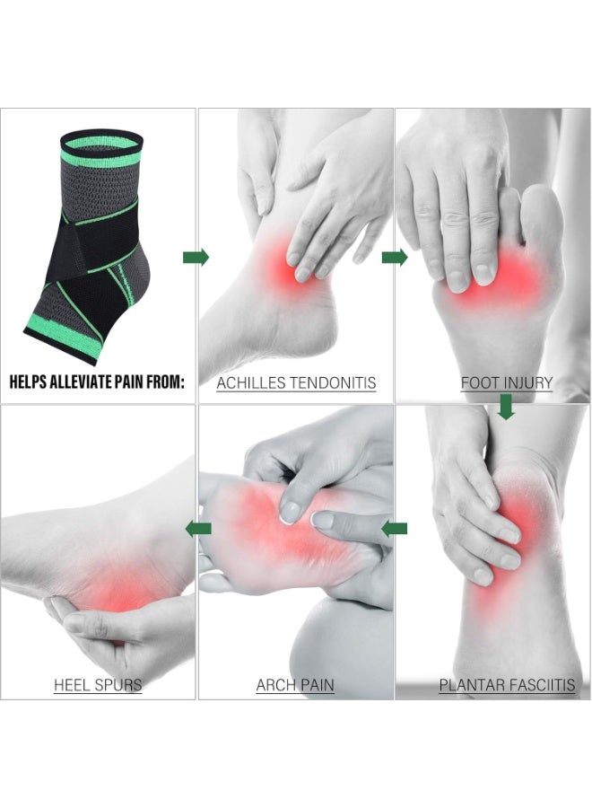 Adjustable Compression Ankle Brace - Elastic Support for Ligament Damage, Sprains & Achilles Tendon Relief - Practical Daily Use - Image 4