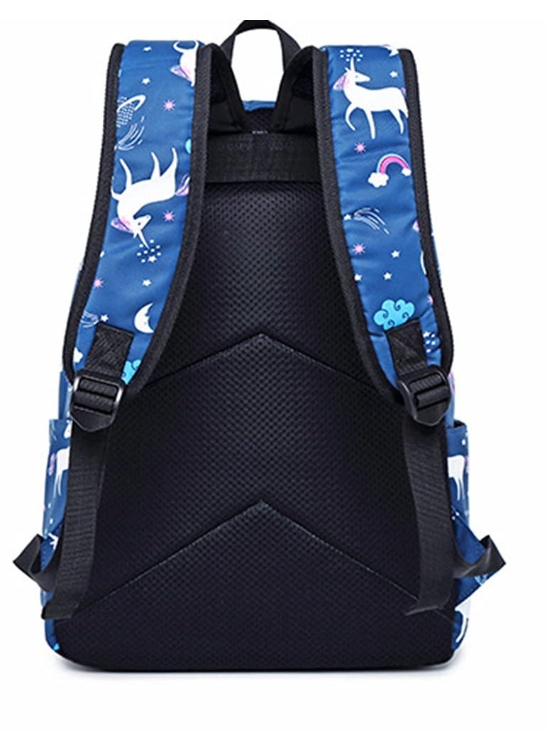 KASTWAVE - Dream Unicorn School Bag Kids 3-in-1 Bookbag Set, Laptop Backpack Lunch Bag Pencil Case Gift for Teen - Image 1