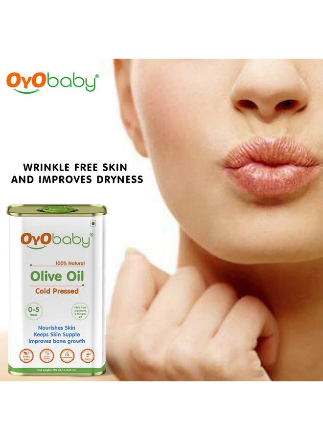 OYO BABY Oyobaby Extra Virgin Cold Pressed Olive Oil For Hair And Skin 200Gm - Image 4