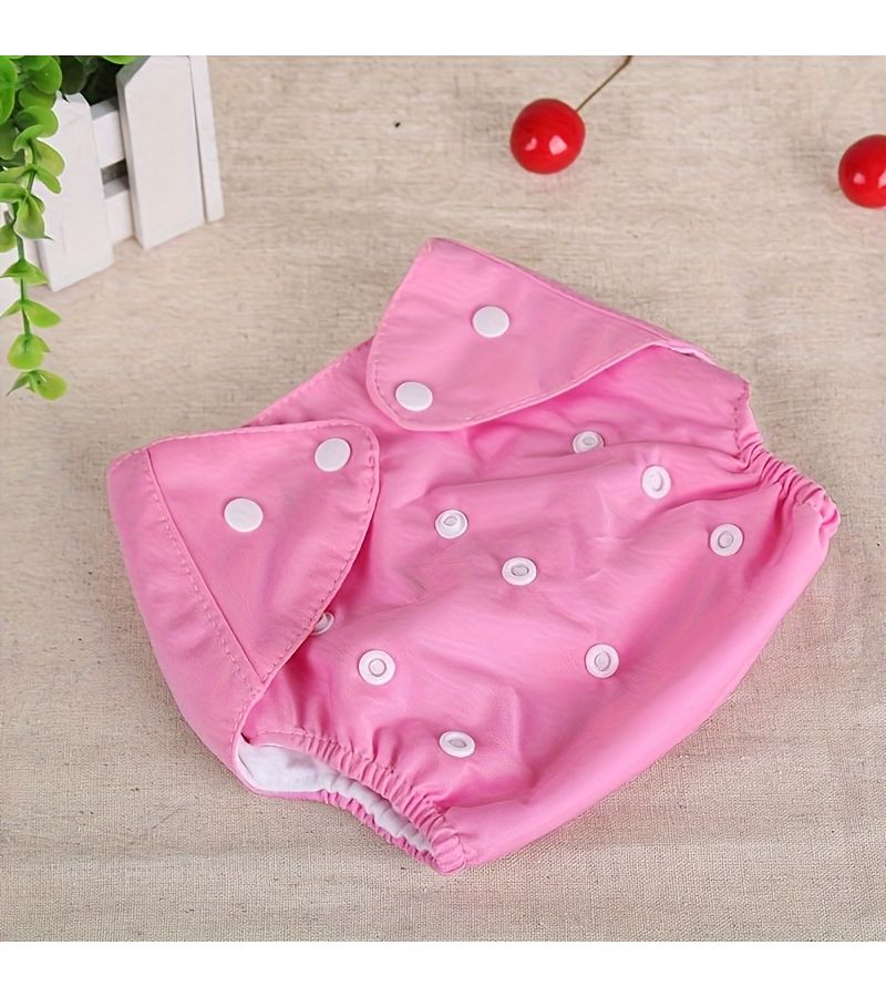1 PC Khaki Baby Cloth Diaper Reusable Washable Adjustable Super Absorbent Cloth Nappy Comfortable For Infants Boys Girls - Image 4