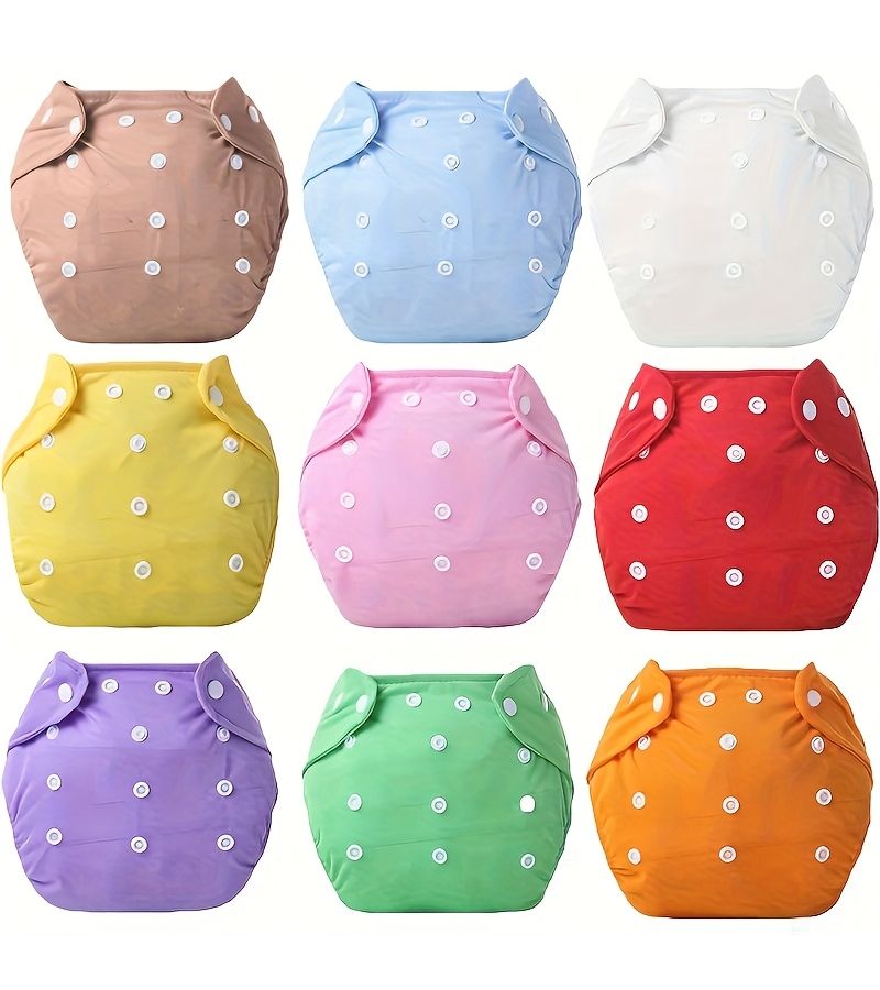 1 PC Khaki Baby Cloth Diaper Reusable Washable Adjustable Super Absorbent Cloth Nappy Comfortable For Infants Boys Girls - Image 3