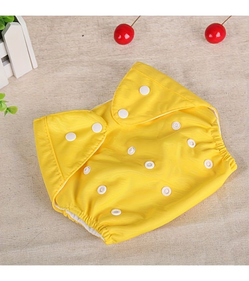 1 PC Khaki Baby Cloth Diaper Reusable Washable Adjustable Super Absorbent Cloth Nappy Comfortable For Infants Boys Girls - Image 5