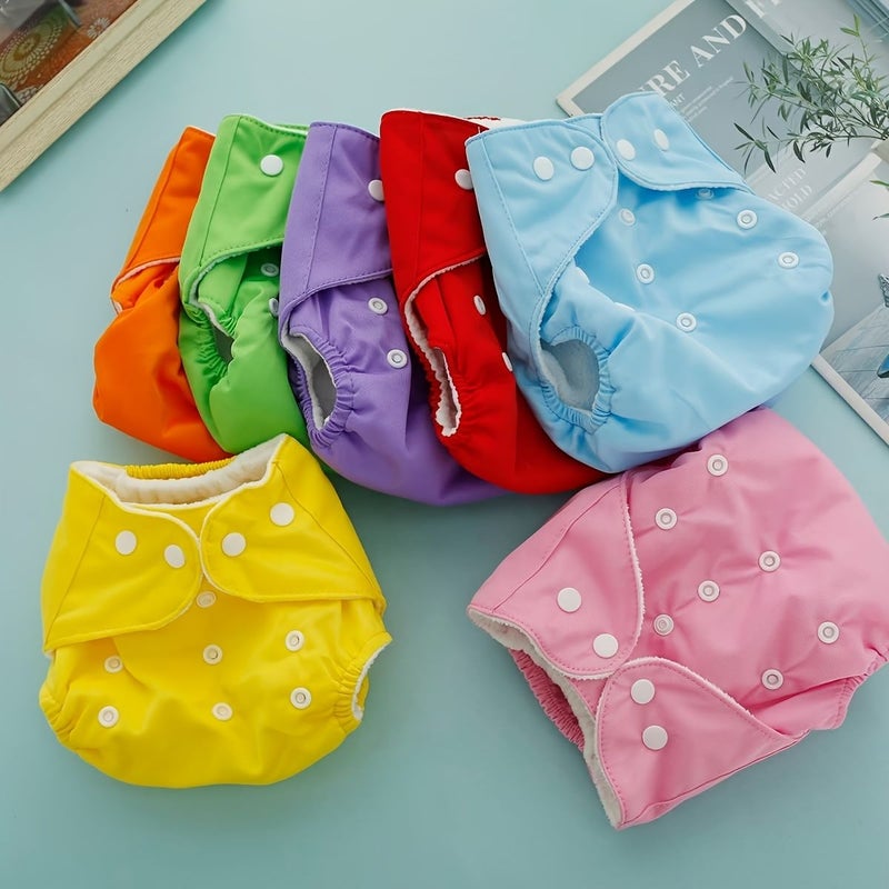 1 PC Khaki Baby Cloth Diaper Reusable Washable Adjustable Super Absorbent Cloth Nappy Comfortable For Infants Boys Girls - Image 1