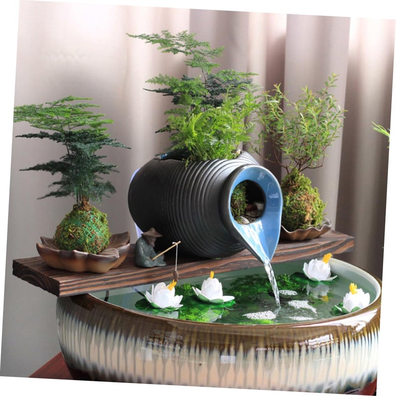 Natural Wood Block Aquarium Ornament for Small Fish Tanks Reptile Decor Waterfall Feature - Image 5