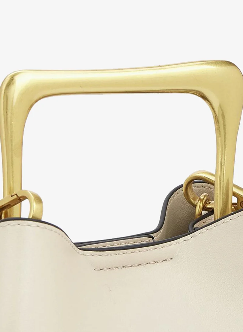 Celeste IVORY Metallic Handle Crossbody Bag With Pouch for Women | Best Price UAE