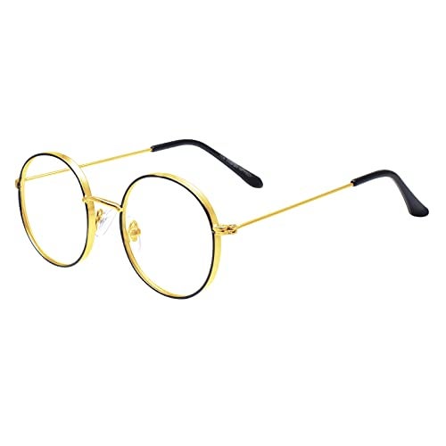 Peter Jones Round Black/Silver Metal Unisex Computer Glasses with Anti Glare Lenses (TK005BS) - Image 2