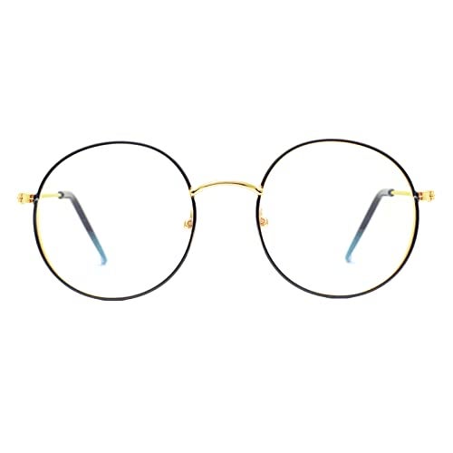 Peter Jones Round Black/Silver Metal Unisex Computer Glasses with Anti Glare Lenses (TK005BS) - Image 3