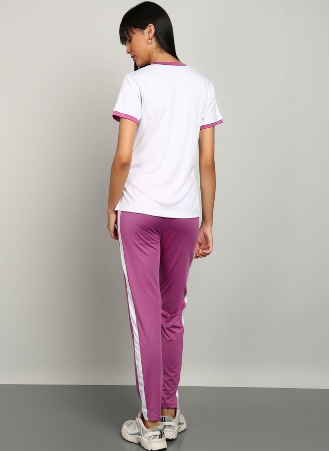 PREEN Women Colourblocked T-shirt and Pyjama Set - Image 3
