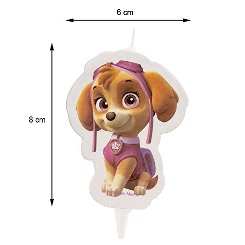 Dekora - 2D Skye Paw Patrol Candle, Pink, 8 x 8 x 12 cm, 346171 - Image 2