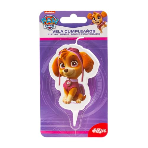 Dekora - 2D Skye Paw Patrol Candle, Pink, 8 x 8 x 12 cm, 346171 - Image 3