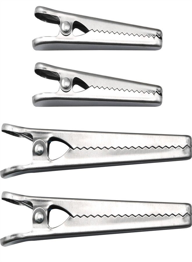 CHENJIN 6PCS Heavy Duty Stainless Steel Food Sealing Clips 3 Small And 3 Large For Home Snack Packaging Bags Sealing Potato Chips Snacks Grains Cookies Flour Sugar Frozen Foods - Image 5