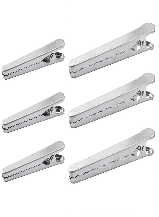 CHENJIN 6PCS Heavy Duty Stainless Steel Food Sealing Clips 3 Small And 3 Large For Home Snack Packaging Bags Sealing Potato Chips Snacks Grains Cookies Flour Sugar Frozen Foods - Image 1