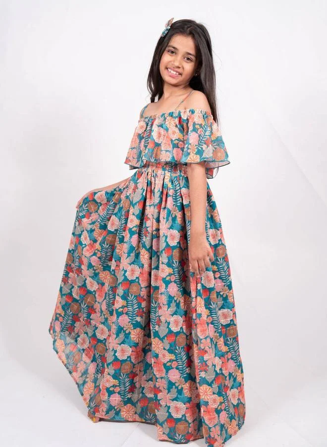 Maithili Maithili Printed A-Line Off Shoulder Maxi Dress