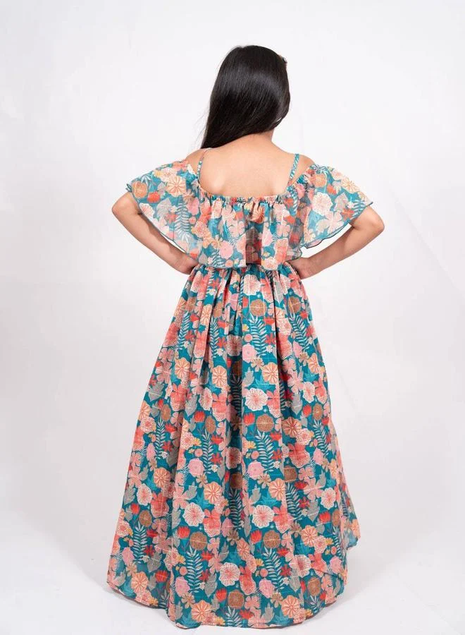 Maithili Maithili Printed A-Line Off Shoulder Maxi Dress