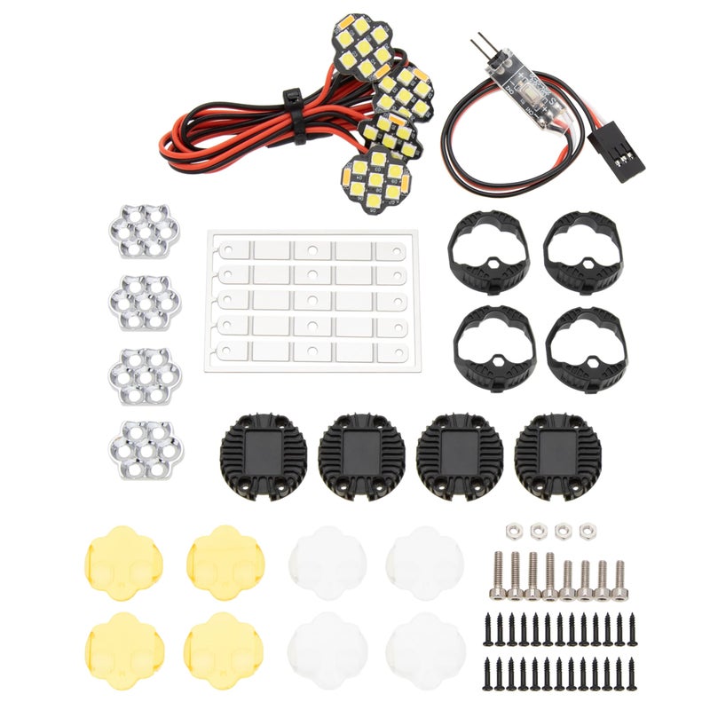 MEUS RACING RC Car LED Lights Kit - 1/10 & 1/8 Scale RC Crawler Accessories for Axial SCX10, Wraith, Traxxas TRX4 & TRX6, Redcat Gen8 Upgrades - Image 3