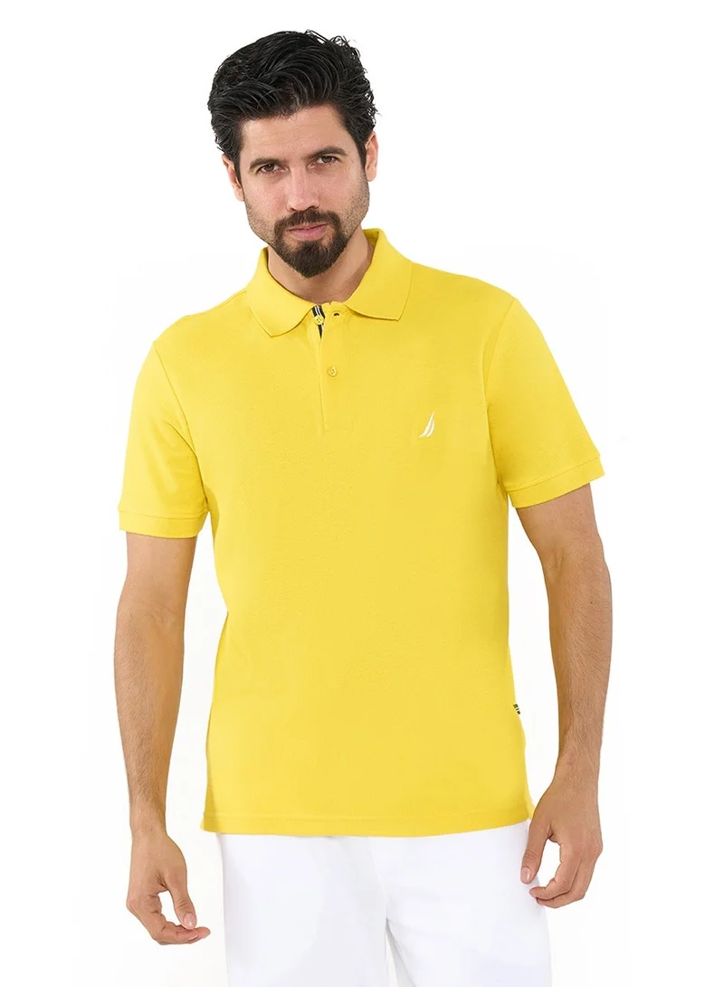نوتيكا تيشيرت بولو قطن بريميوم بشعار أساسي بقصة عادية