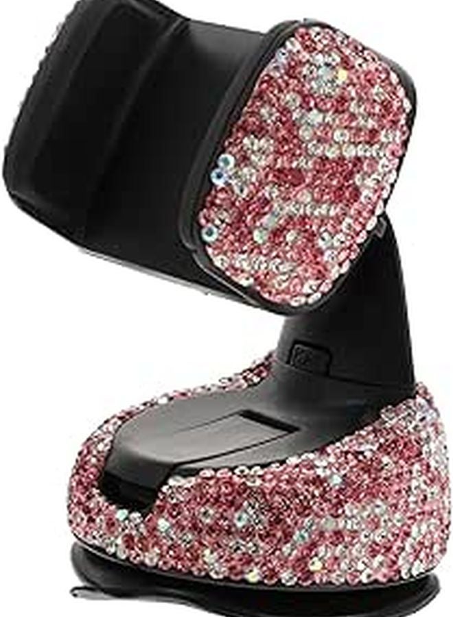 Crystal Bling Diamond Car Phone Holder Mount for Dashboard and Air Vent Use - Image 1
