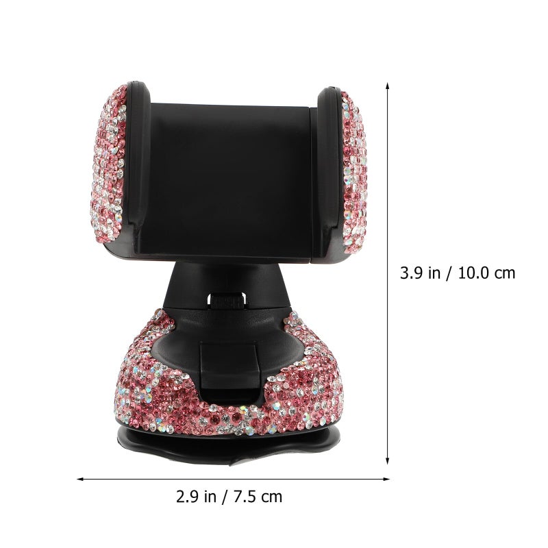 Crystal Bling Diamond Car Phone Holder Mount for Dashboard and Air Vent Use - Image 3